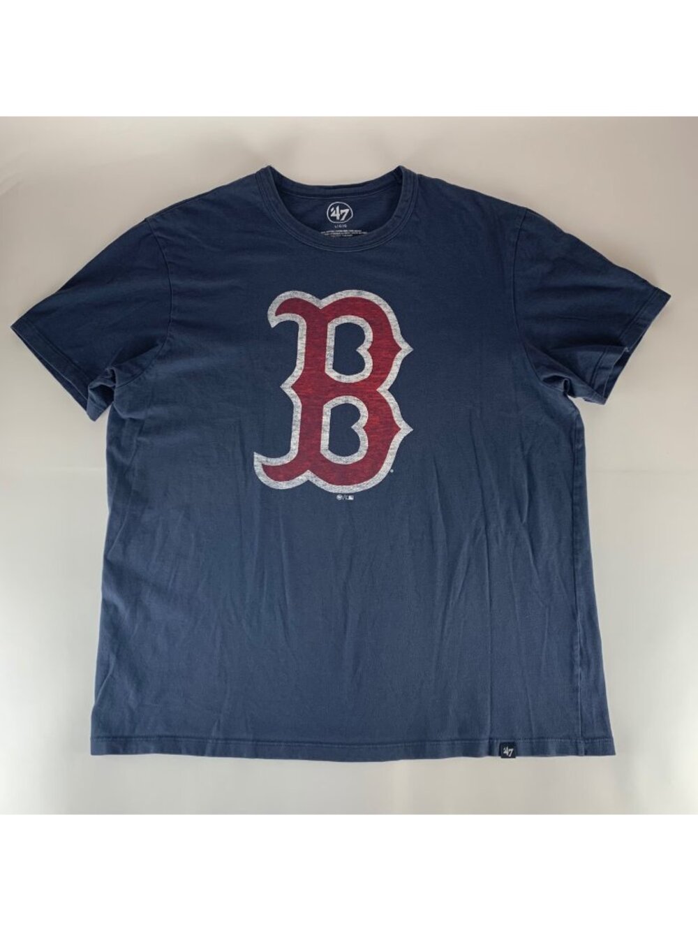 Boston Red Sox MLB Navy Blue 47 Brand Short Sleeve Crewneck Shirt Mens Large